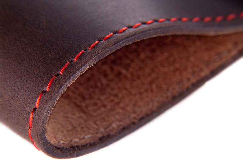 KGUBrass Trumpet valve guard by KGUBrass is the leather trumpet valve protector made of luxurious mild and thick material; use as protection from corrosion, scratches and stains (Brown (Red thread)) - Image 4